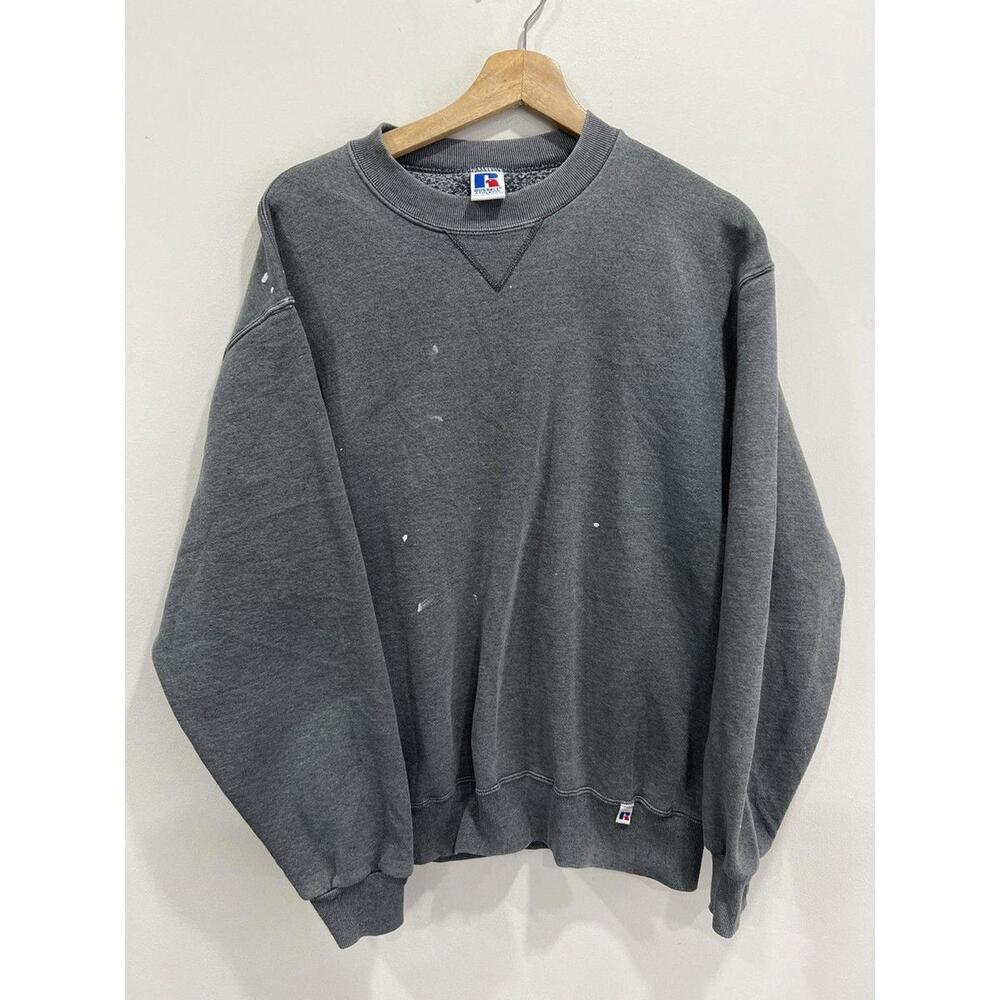 Vintage 90s Russell Athletic Blank sweater crewneck paint